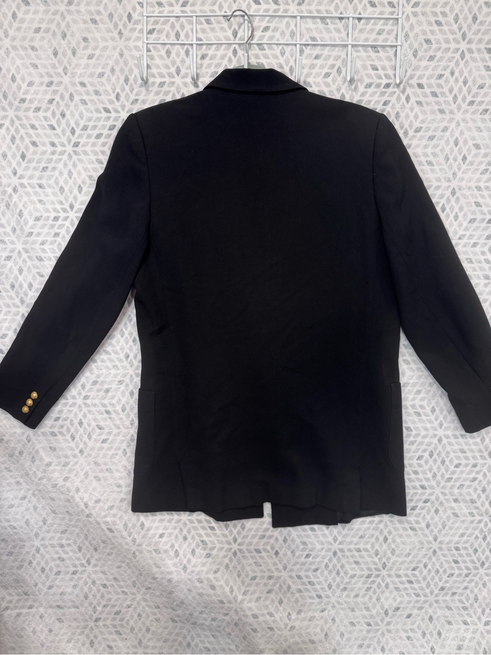 Vintage Harold’s Black Double Breasted Blazer 100% Wool Womens Sz 8 - Picture 7 of 9